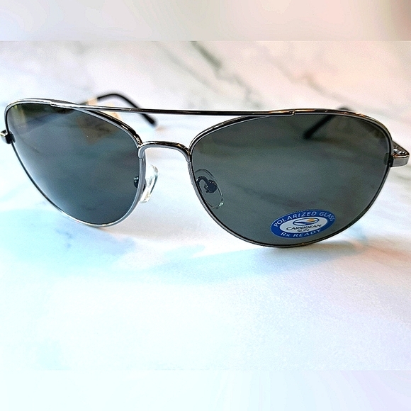 NEW POLARIZED Caribbean SUN Sunglasses, gun metal, Rx'able, dark gray, men. - Picture 4 of 4